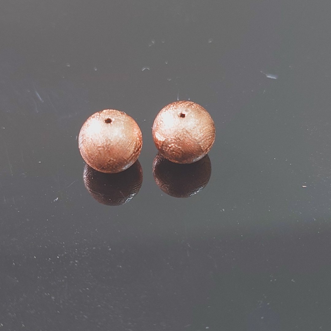 天铁单珠 (圆珠-7mm-玫瑰金色) - 金工/饰品 - 其他金属 金色