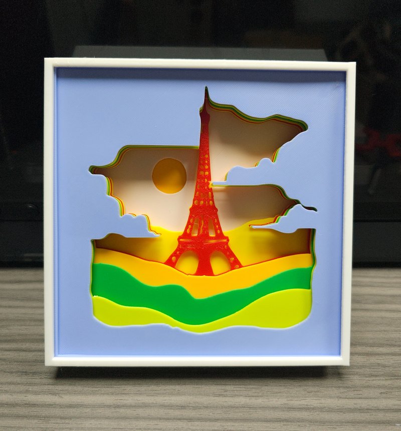 巴黎铁塔立体画 圣诞礼物 生日礼物 连画框 浪漫治愈 装饰 摆设 - 海报/装饰画/版画 - 塑料 多色