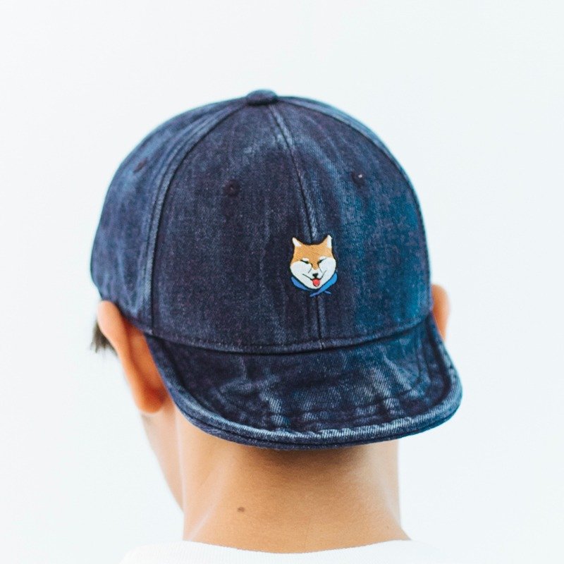 柴犬 丹宁中性帽子 - 帽子 - 棉．麻 蓝色