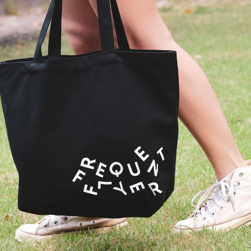 Canvas Tote Bag - FrequentFlyer - Simply Black - 其他 - 其他材质 黑色