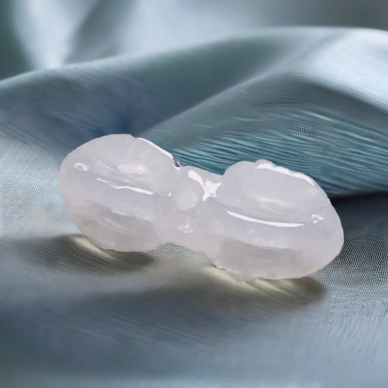 冰种翡翠金刚杵 | 裸石 | 天然缅甸玉A货翡翠 | 送礼 - 金工/饰品 - 玉石 透明