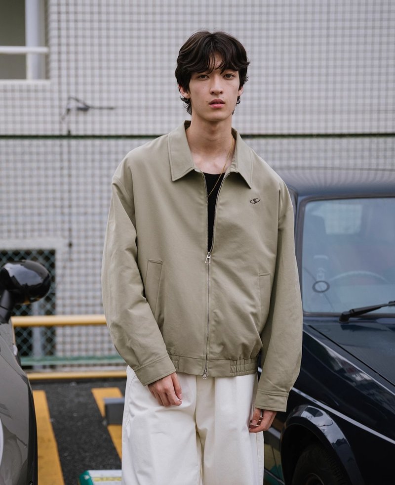 不做怪人 日系极简老钱风夹克外套 - 女装上衣 - 其他材质 卡其色