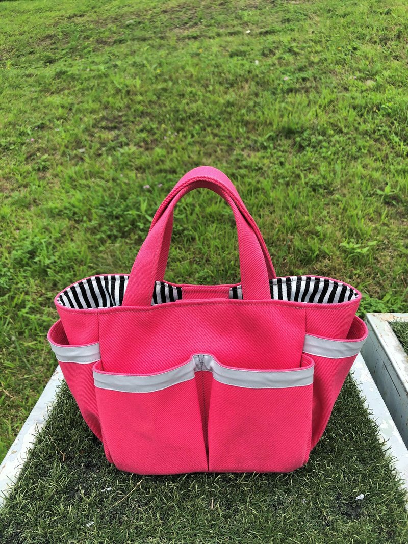 帆布多口袋小巧手提袋~超亮眼 - 手提包/手提袋 - 其他材质 