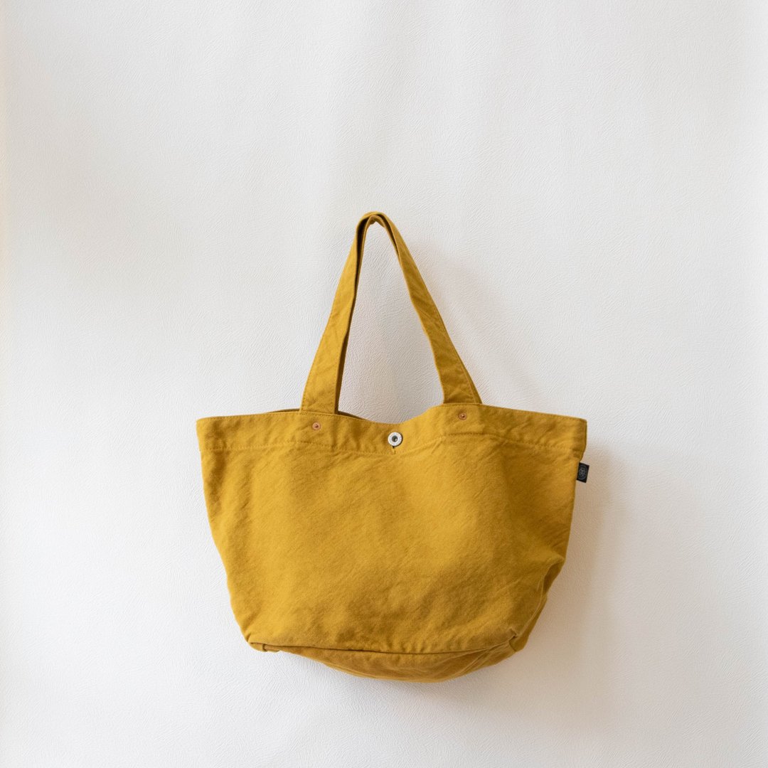 Boat Shaped Tote Bag M [Mustard] (VC-7M) - 手提包/手提袋 - 棉 黄色