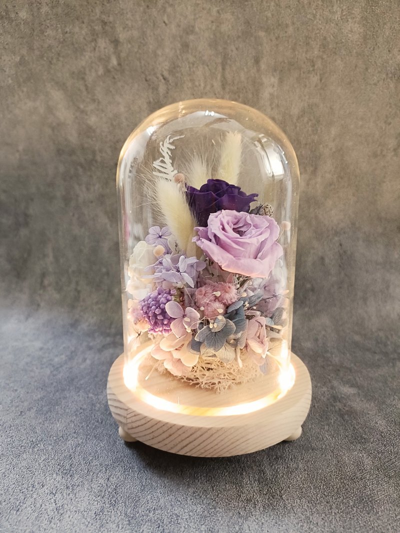 紫色永生花盅 - 干燥花/捧花 - 植物．花 紫色