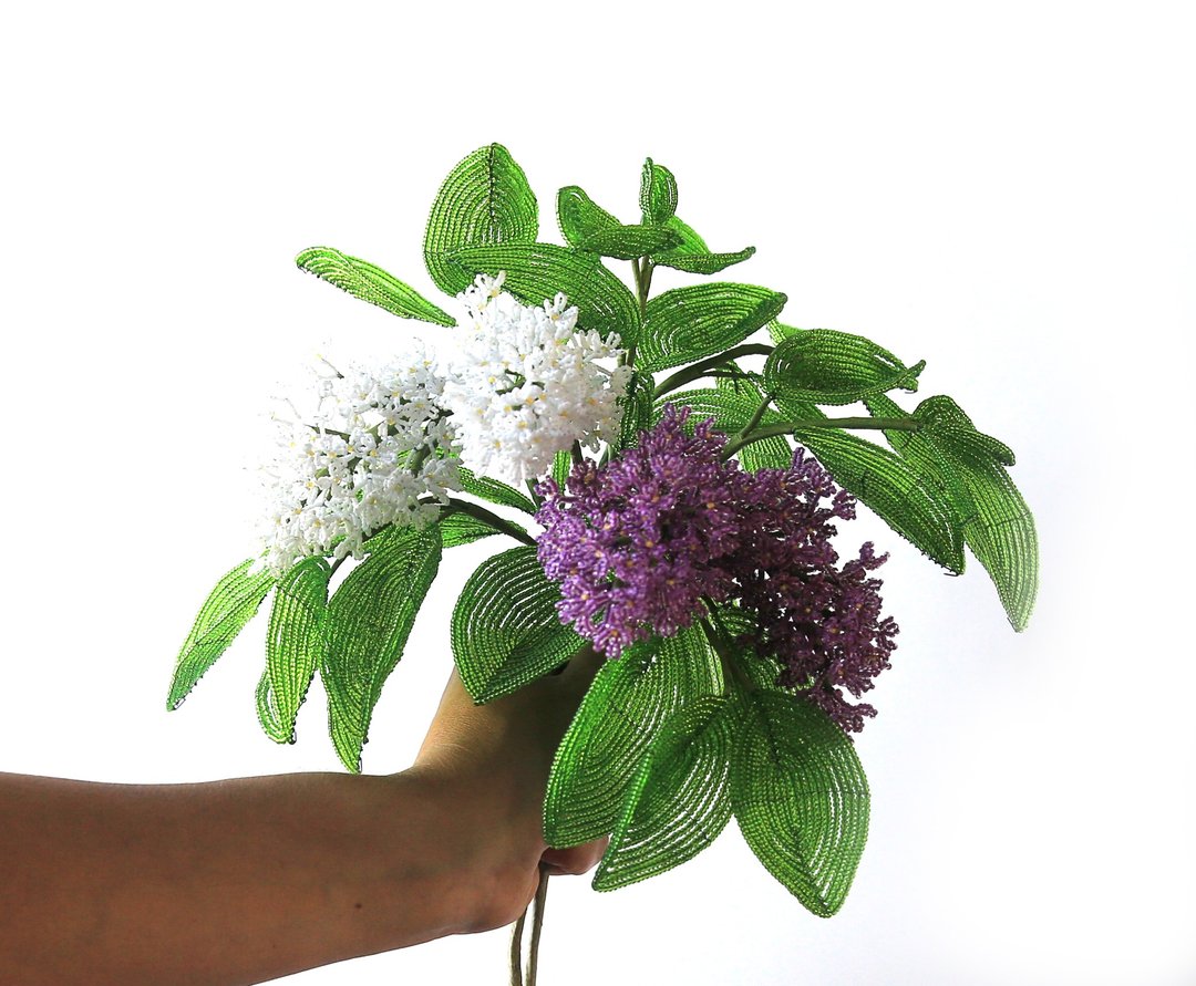 Digital Download - PDF | Beaded Flowers pattern | Lilac bouquet - 手工艺教程/工具书 - 其他材质 