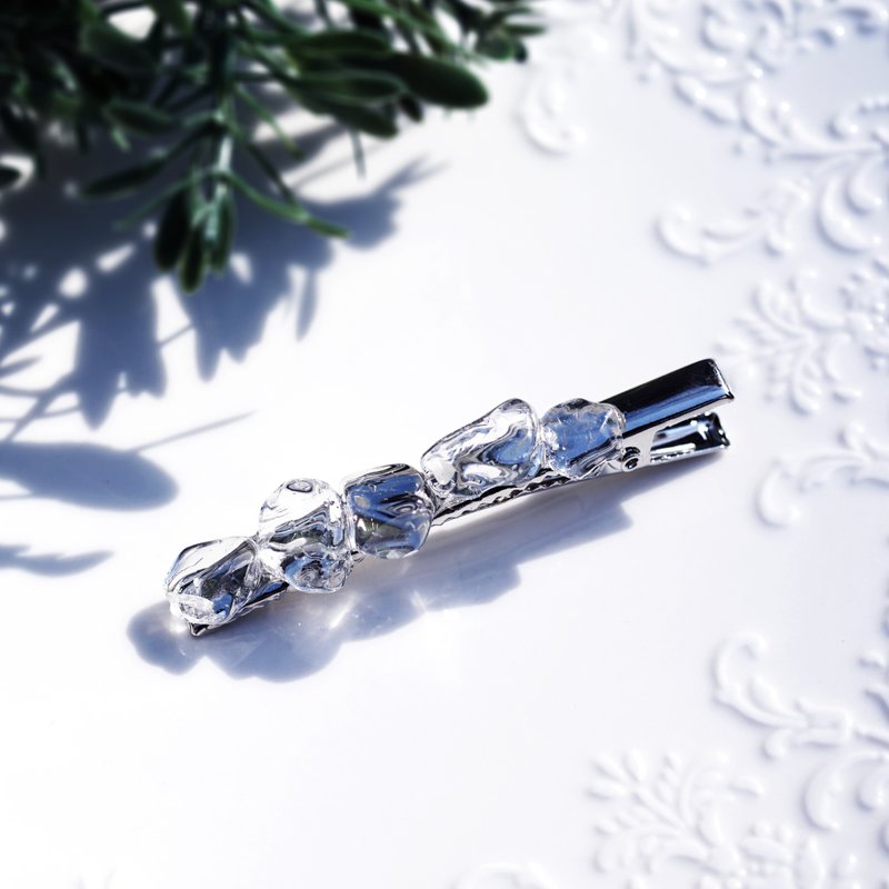 天然水晶发夹 Catarina - 发饰 - 宝石 透明