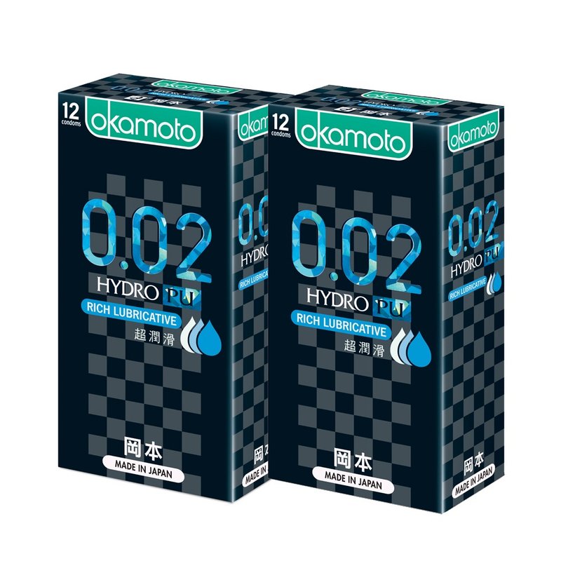 冈本Okamoto 0.02 RL 超润滑保险套  6/12入 - 情趣用品 - 其他材质 黑色