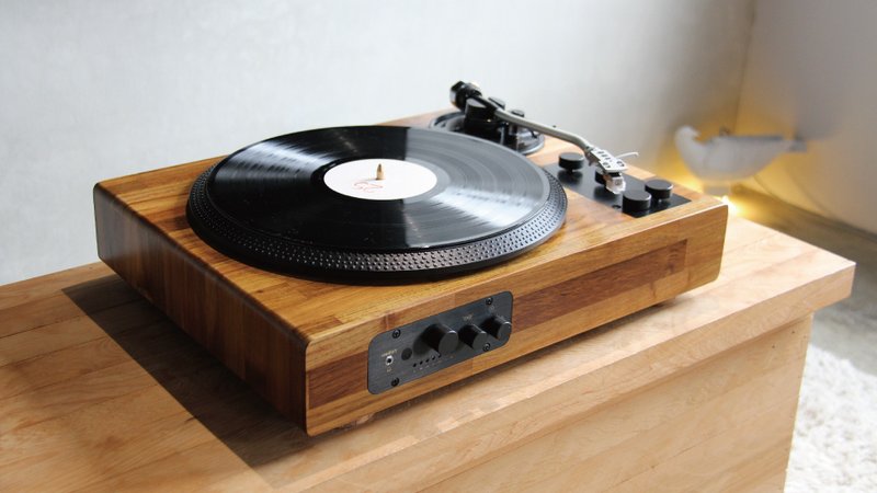 TT8 黑胶音响 - 扩音器/喇叭 - 木头 卡其色