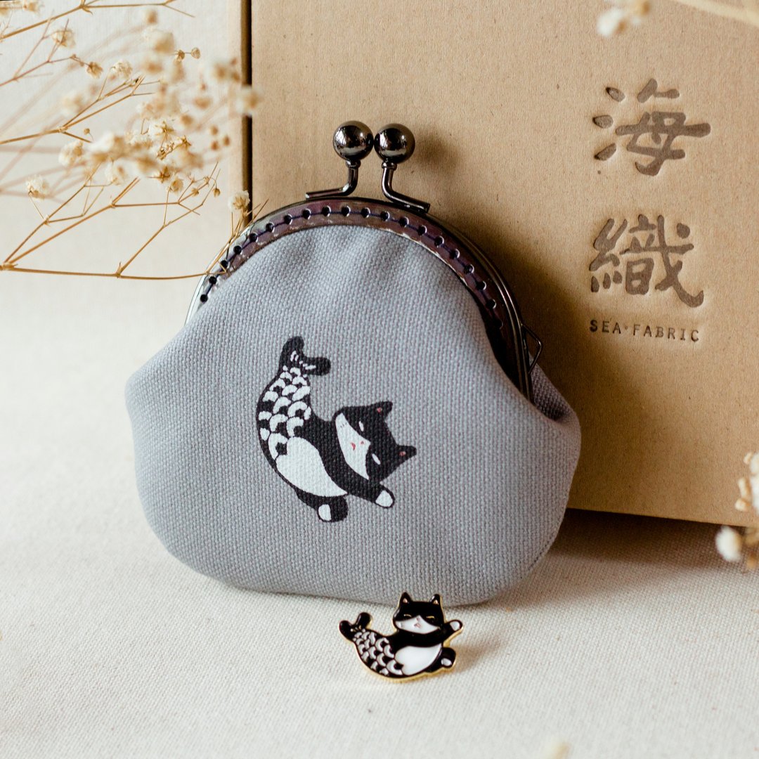 【情人节礼盒】奔驰猫猫鱼组合礼 - 零钱包 - 其他材质 灰色