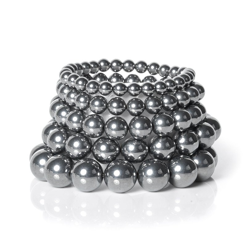 太赫磁手珠 活化能量 钛赫兹手链 6mm 8mm 10mm 12mm 14mm - 手链/手环 - 半宝石 银色