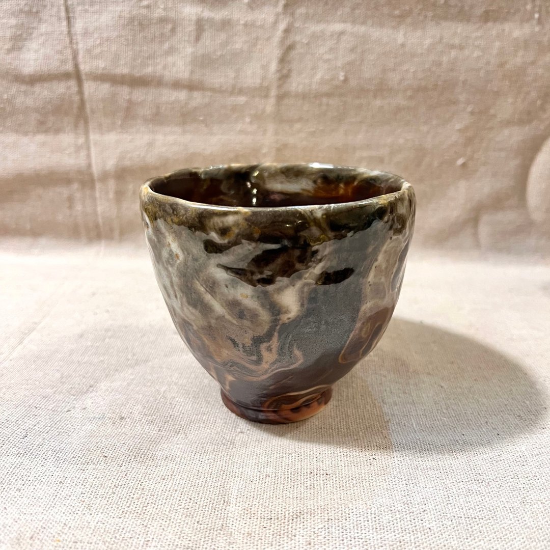 日式柴烧绞胎大茶杯 / 手握杯 / 小平凡手作 - 茶具/茶杯 - 陶 