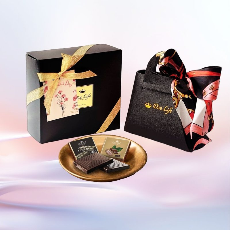 【Diva Life】母亲节迷你铂金包 比利时巧克力片12入 (两色可选) - 巧克力 - 其他材质 