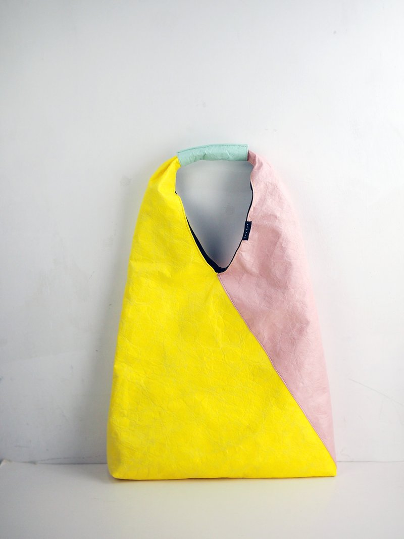 6dots Tyvek 黄粉红色 三角形包 单肩包 - 手提包/手提袋 - 防水材质 粉红色