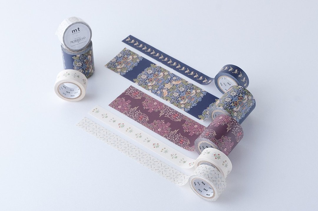 mt x William Morris 和纸胶带 / 2021 Summer 5入全套组 - 纸胶带 - 纸 多色