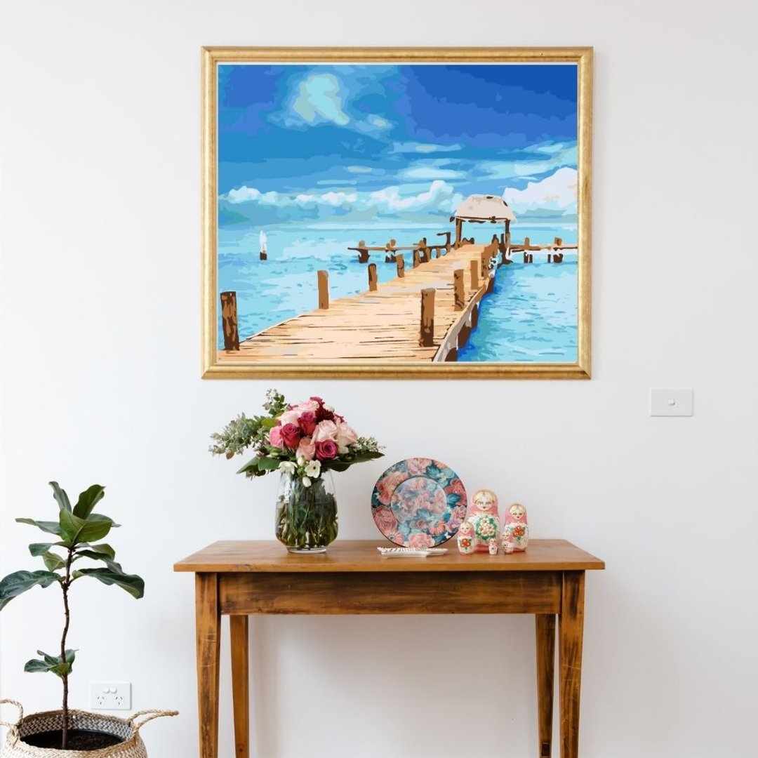 碧海蓝天 创意数字油画 【城市景点系列】免费升级淡彩缩时画布 - 插画/绘画/写字 - 其他材质 
