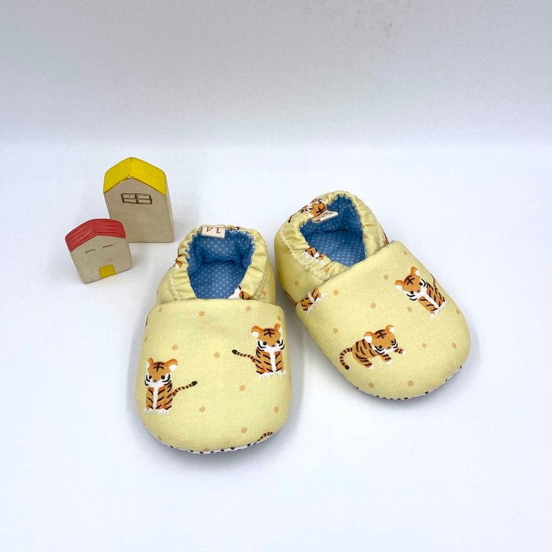 小老虎-初步鞋/成长鞋/漫步鞋 - 婴儿鞋 - 棉．麻 黄色