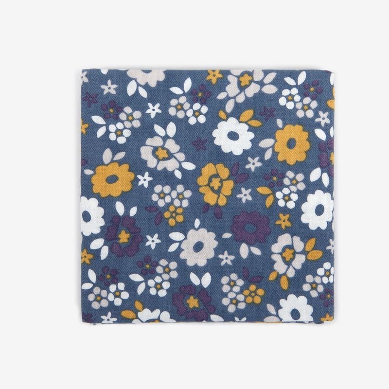 Dailylike 北欧风绵质手帕头饰领巾-21 紫罗兰,E2D29632 - 丝巾 - 棉．麻 蓝色