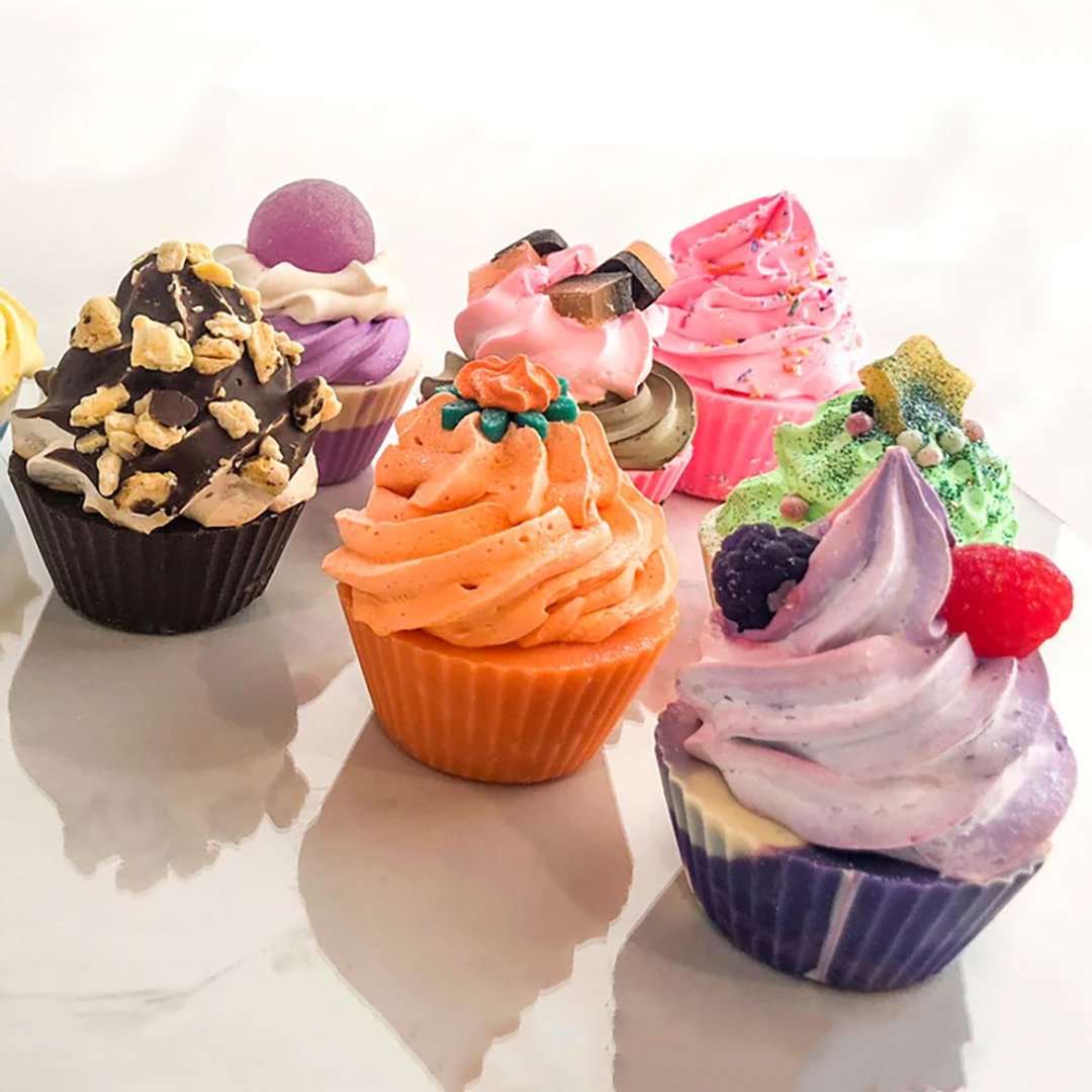天然冷制杯子蛋糕手工皂工作坊 Cold Process Cupcake Soap - 蜡烛/香氛 - 其他材质 