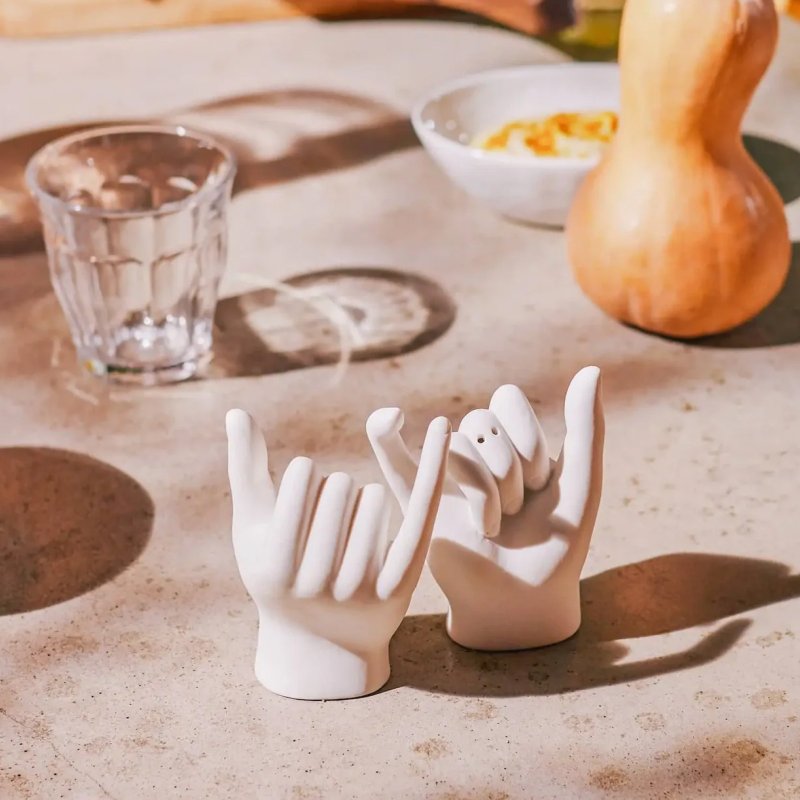 西班牙 DOIY 拉钩椒盐罐一对厨房椒盐罐创意调味粉瓶 - 调味罐/酱料瓶 - 其他材质 白色