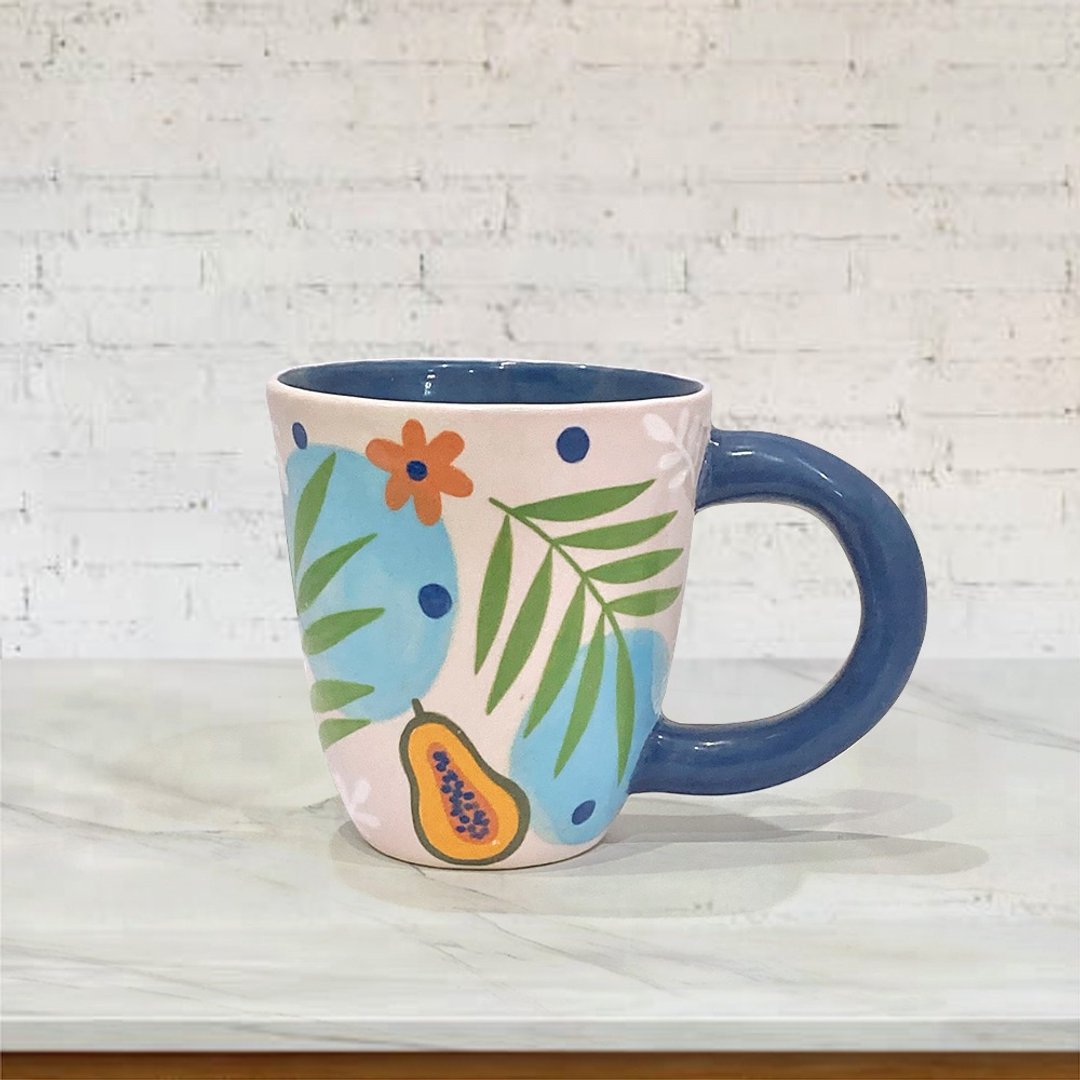 HAND-MADE แก้ว Sweet Tropical mug - 咖啡杯/马克杯 - 陶 