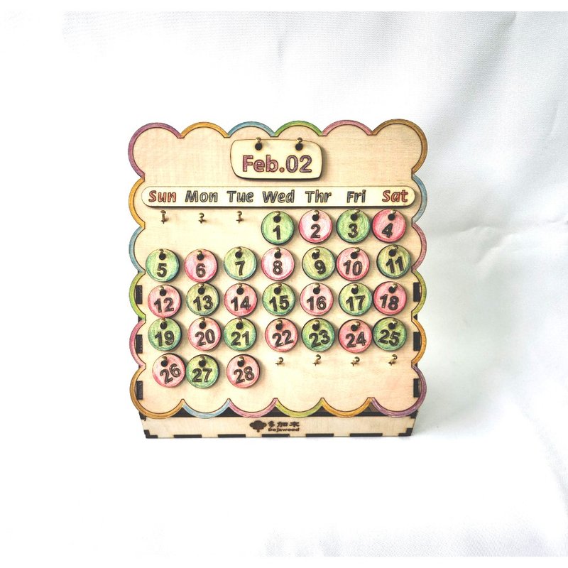 饼干万年月历 DIY 手作 礼物 木 - 木工/竹艺/纸艺 - 木头 咖啡色