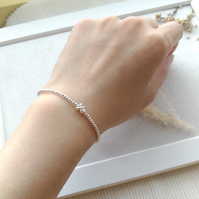 Sb005-星语-纯银手链 - 手链/手环 - 其他金属 银色