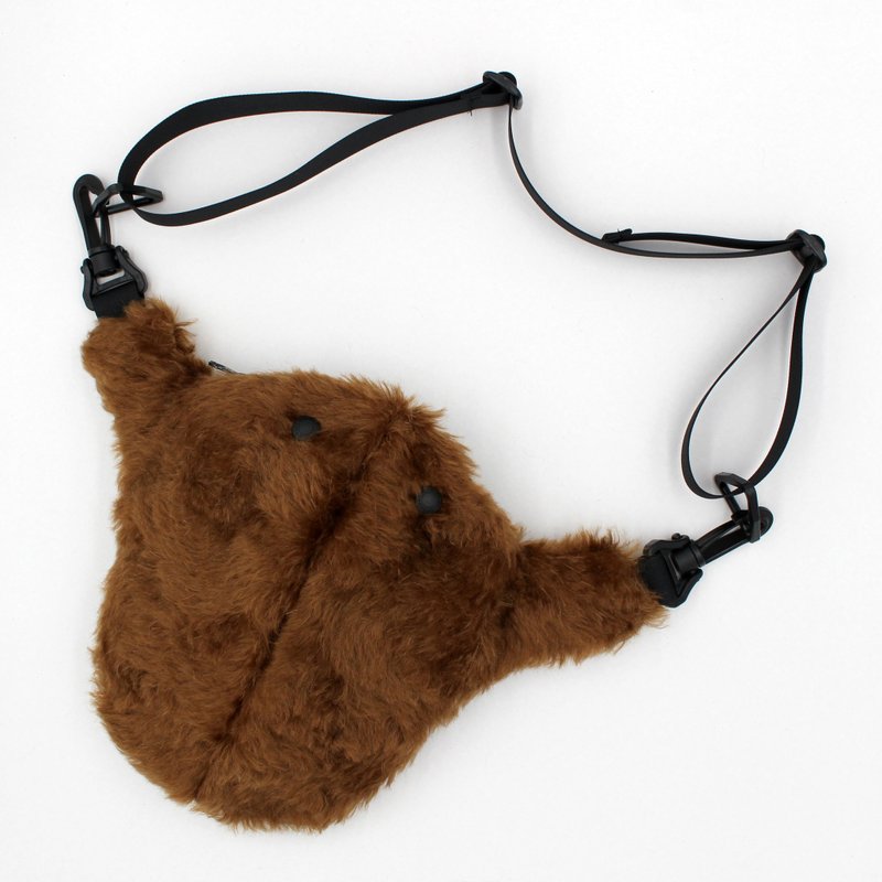 seto / creature bag / Small / Kodomo-sagari / teddyfur 2025 - 侧背包/斜挎包 - 其他材质 咖啡色