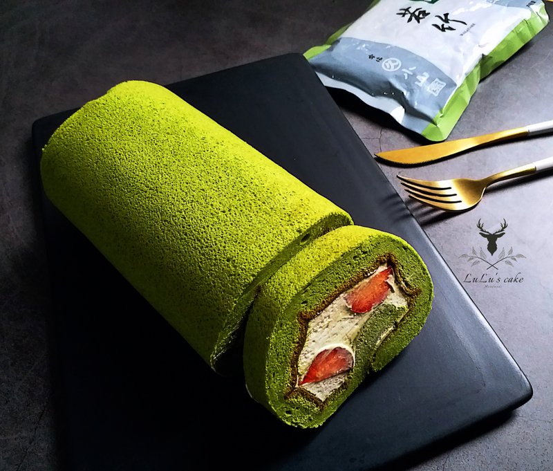 小山园抹茶草莓生乳卷 - 蛋糕/甜点 - 新鲜食材 绿色
