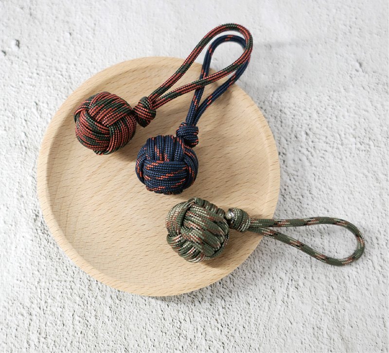 伞绳编织　猴结球　3款 - 钥匙链/钥匙包 - 尼龙 