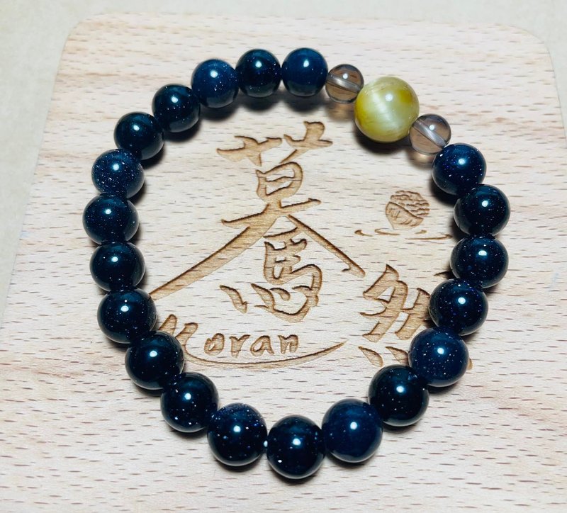 蓦然(手环系列)蓝砂石8mm--迈向浩瀚未来 - 手链/手环 - 水晶 蓝色