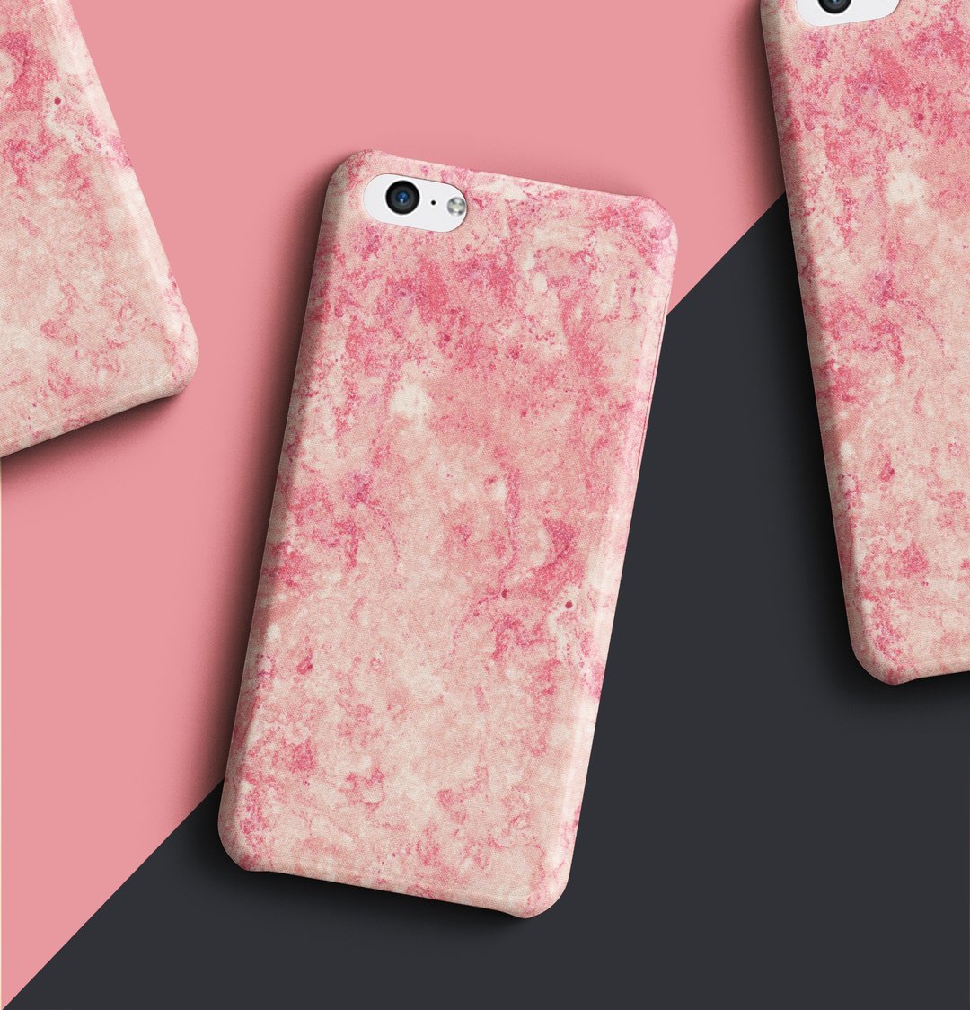 Pink stone -Fabric phone case - 手机壳/手机套 - 棉 粉红色