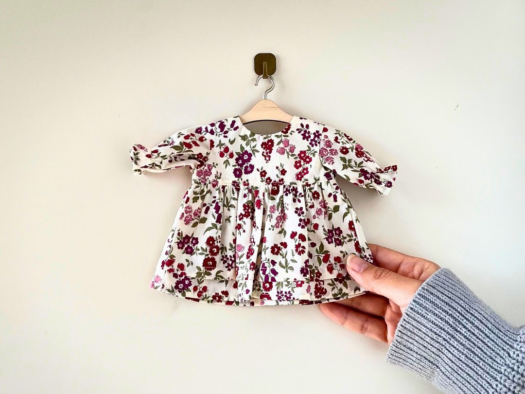 长袖洋装 浅米色 玩偶服饰 - 玩具/玩偶 - 棉 多色