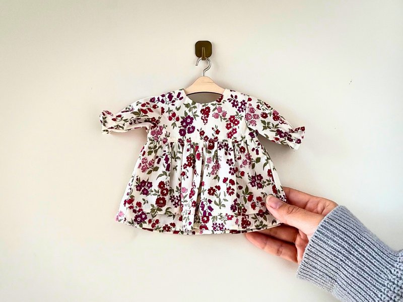 长袖洋装 浅米色 玩偶服饰 - 玩具/玩偶 - 棉．麻 多色