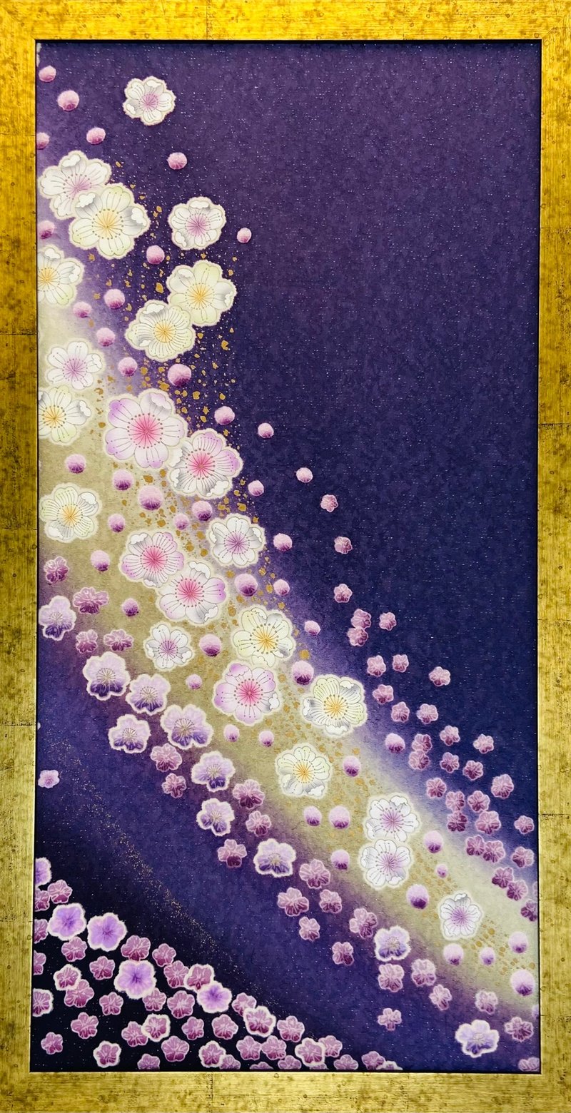 花银河 — 紫金辻花纹 手工职人和服框画 - 墙贴/壁贴 - 其他材质 紫色