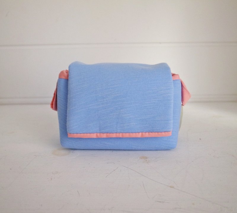 hairmo素面个性简约活动扣带拉链相机包-水蓝(单眼/类单眼/DC) - 相机包/相机袋 - 棉．麻 蓝色