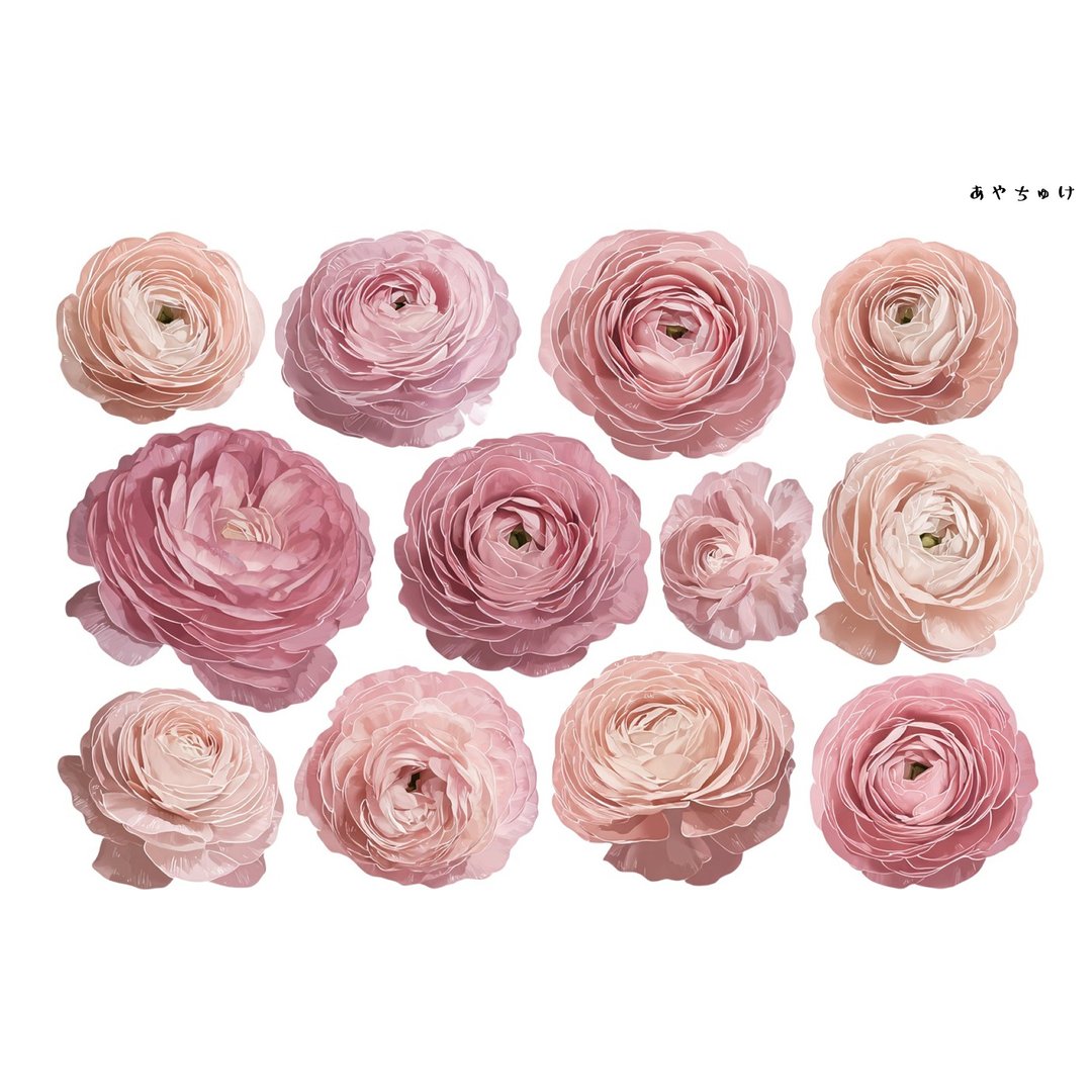 【10月新品4】20-22-0008 裁切纸・拼贴素材 陆莲花 - 贴纸 - 纸 