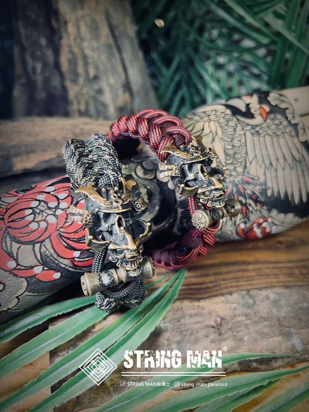STRING MAN伞绳士-【定制化】伞绳手环-鬼面武士 - 手链/手环 - 铜/黄铜 