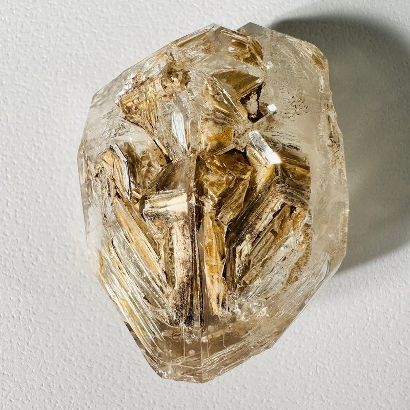 巴基斯坦黄泥骸骨水晶12 开窗彩虹骨干水晶 原石原矿 脉轮净化 - 摆饰 - 其他材质 黄色