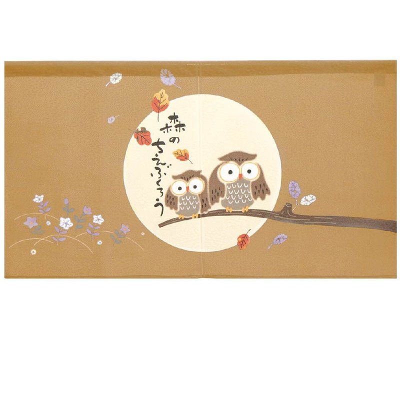 日本制コスモ短门帘猫头鹰-芥末棕 - 门帘/门牌 - 其他人造纤维 