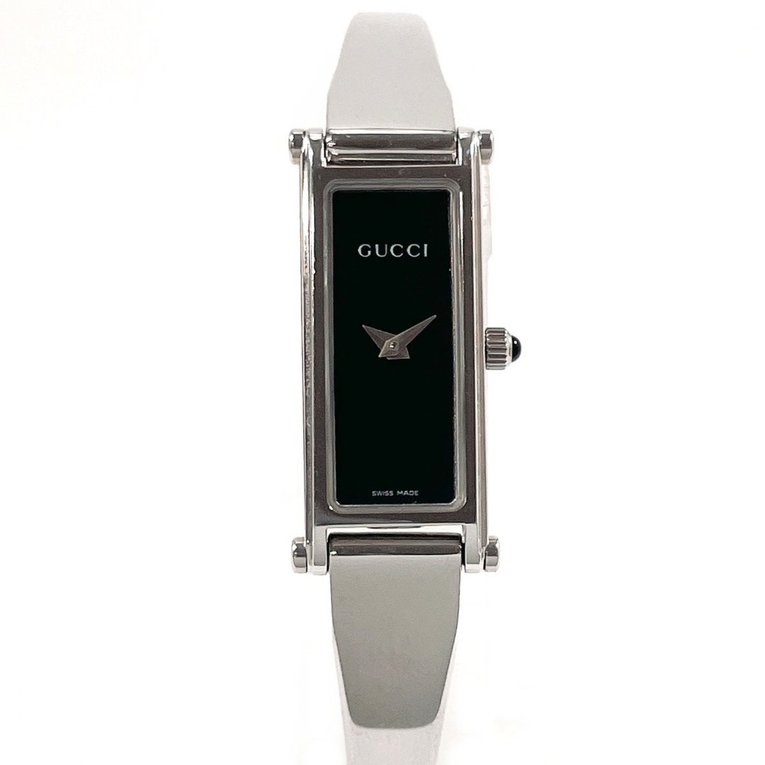 【日本直寄 中古美品】Gucci GUCCI 腕表 1500L 不锈钢 银色/黑色 石英 古董 手镯表 - 女表 - 不锈钢 银色