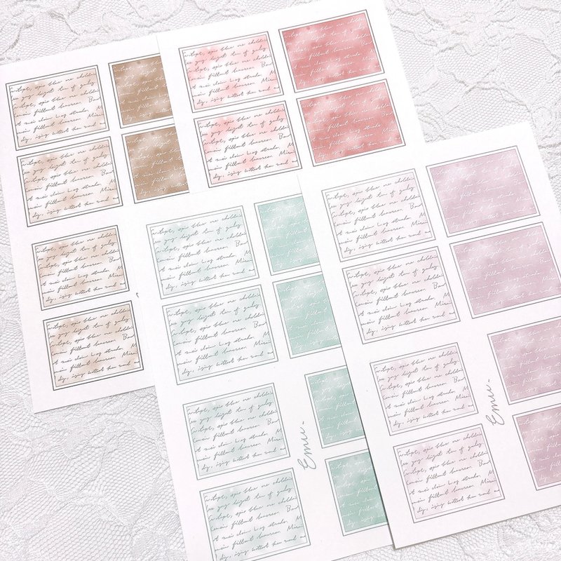 拼贴纸 -012- - 便条纸/标签贴 - 纸 多色