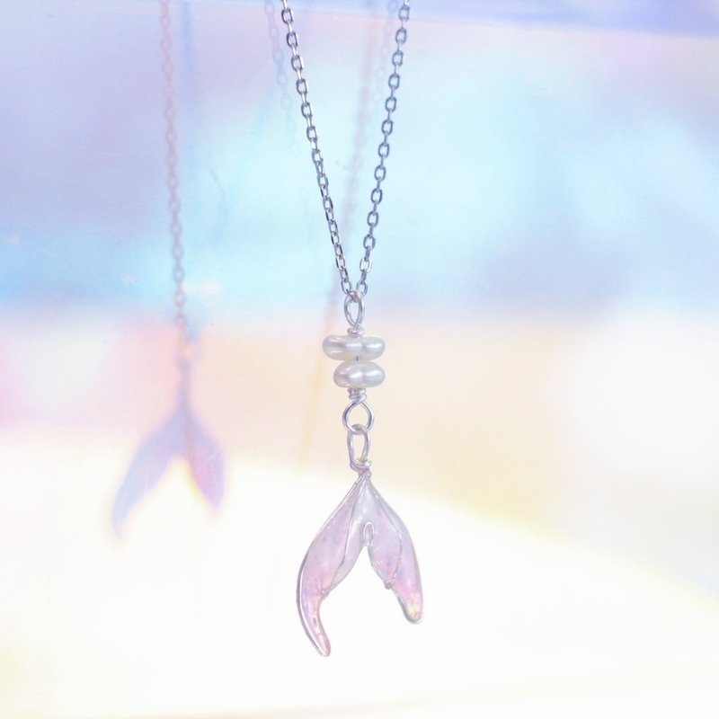 温蒂妮の梦境 | 项链 - 项链 - 纯银 粉红色