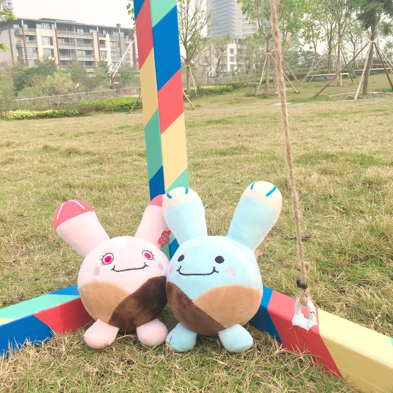 多肉小星球居民 - 碧光环双子【Plump Planet Friends 绒毛系列】 - 玩偶/公仔 - 其他材质 粉红色