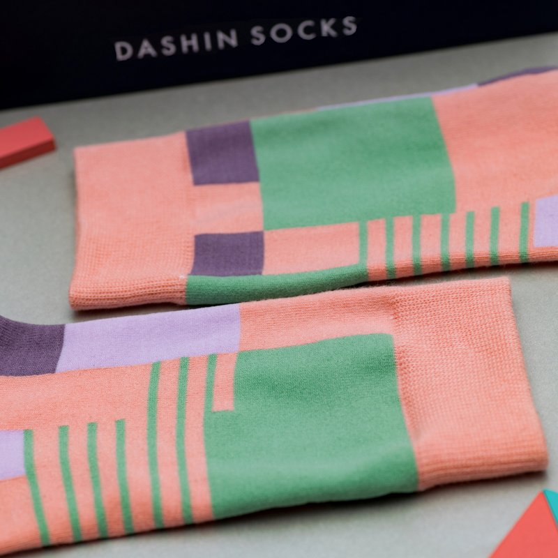 【情人节礼盒】DashinSocks奇思妙想系列房子情侣百 - 袜子 - 棉．麻 多色