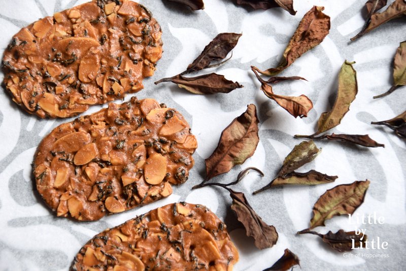 法式手工杏仁瓦片-老欉红茶 - 手工饼干 - 新鲜食材 咖啡色