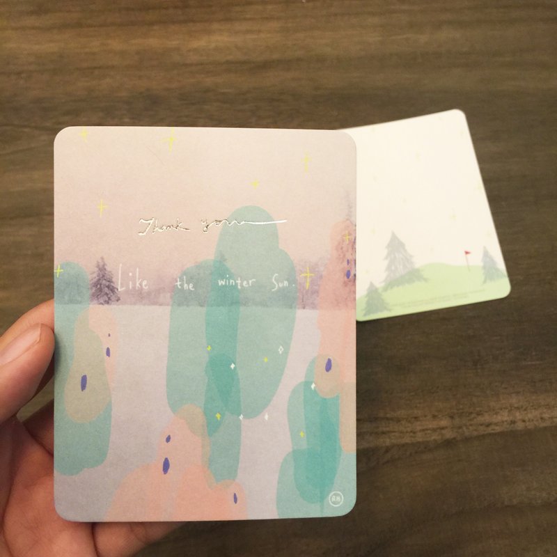 插画小卡Thank you. Like the winter sun. - 卡片/明信片 - 纸 