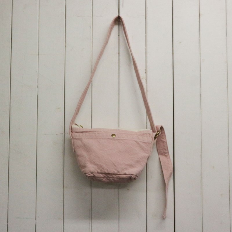 新款小巧单肩包 [2025春夏限定颜色：火烈鸟]（VC-47） - 侧背包/斜挎包 - 棉．麻 粉红色