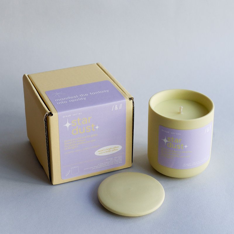star dust 星尘: 让光进来 | 190g香气蜡烛 - 奶油黄色 - 蜡烛/烛台 - 蜡 黄色
