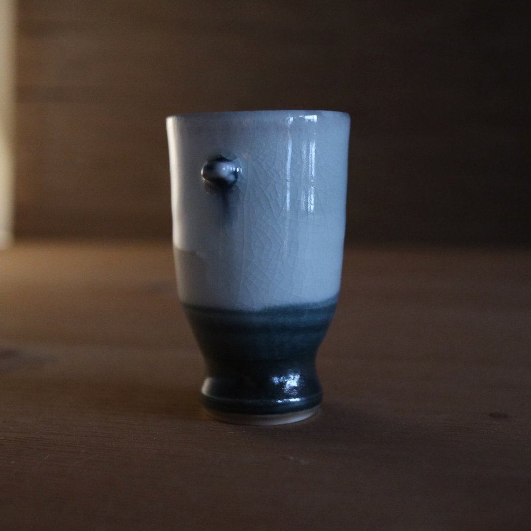 刻度・残垣 柴烧茶酒杯 50ml _y25 - 其他杯子 - 瓷 白色